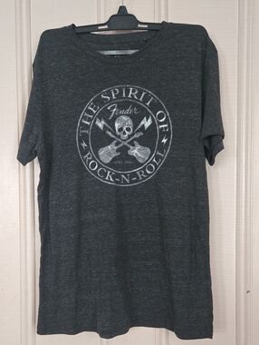 Fender Charcoal Graphic 'The Spirit of Rock-N-Roll' Short Sleeve Tee